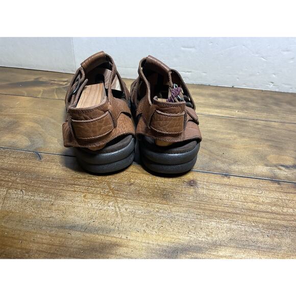 Mephisto Sam Fisherman Sandals Mens 44 US 10.5/11 Brown Leather Closed Toe Shoes - Picture 7 of 11
